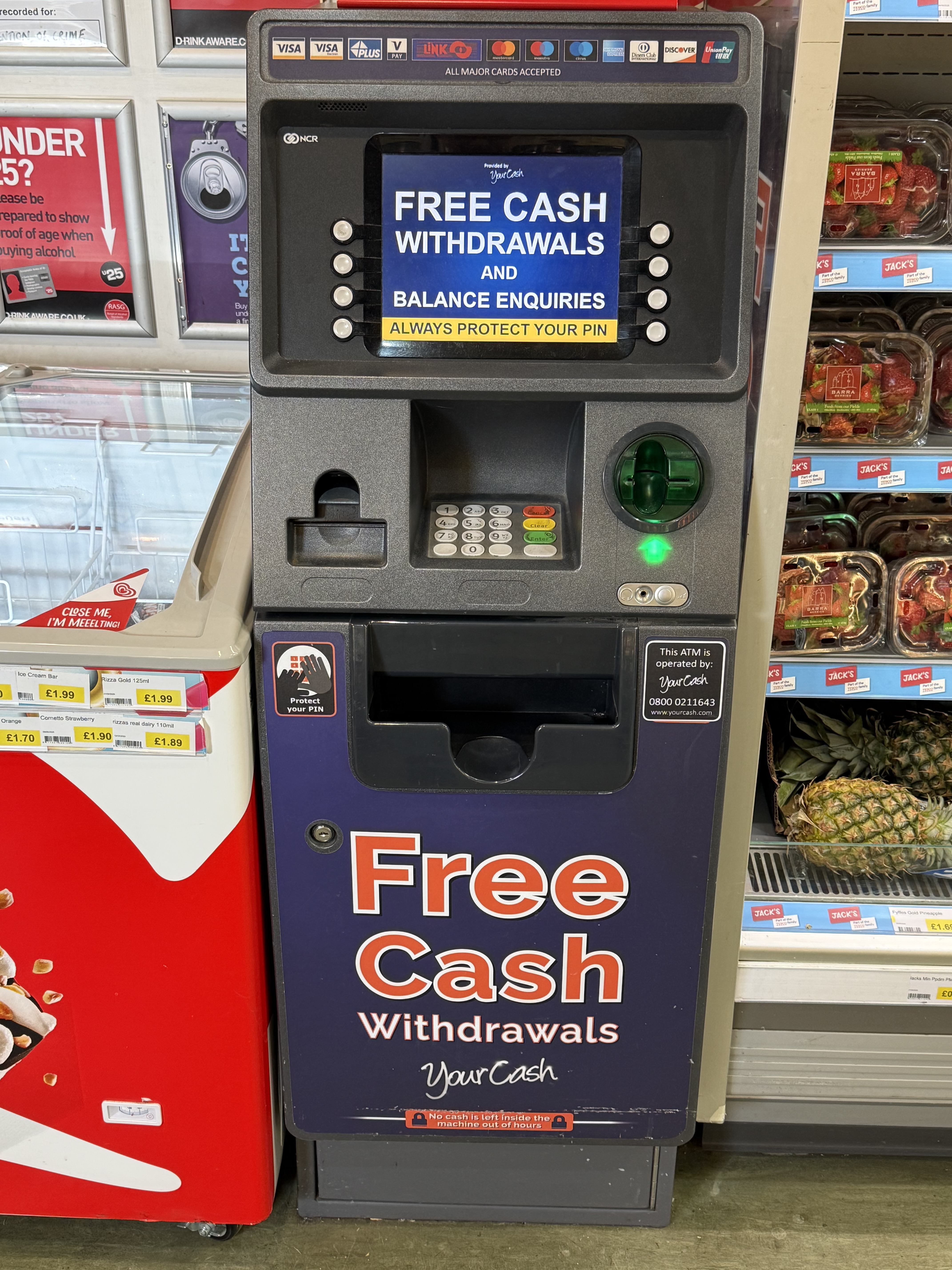 Cash Machine inside shop