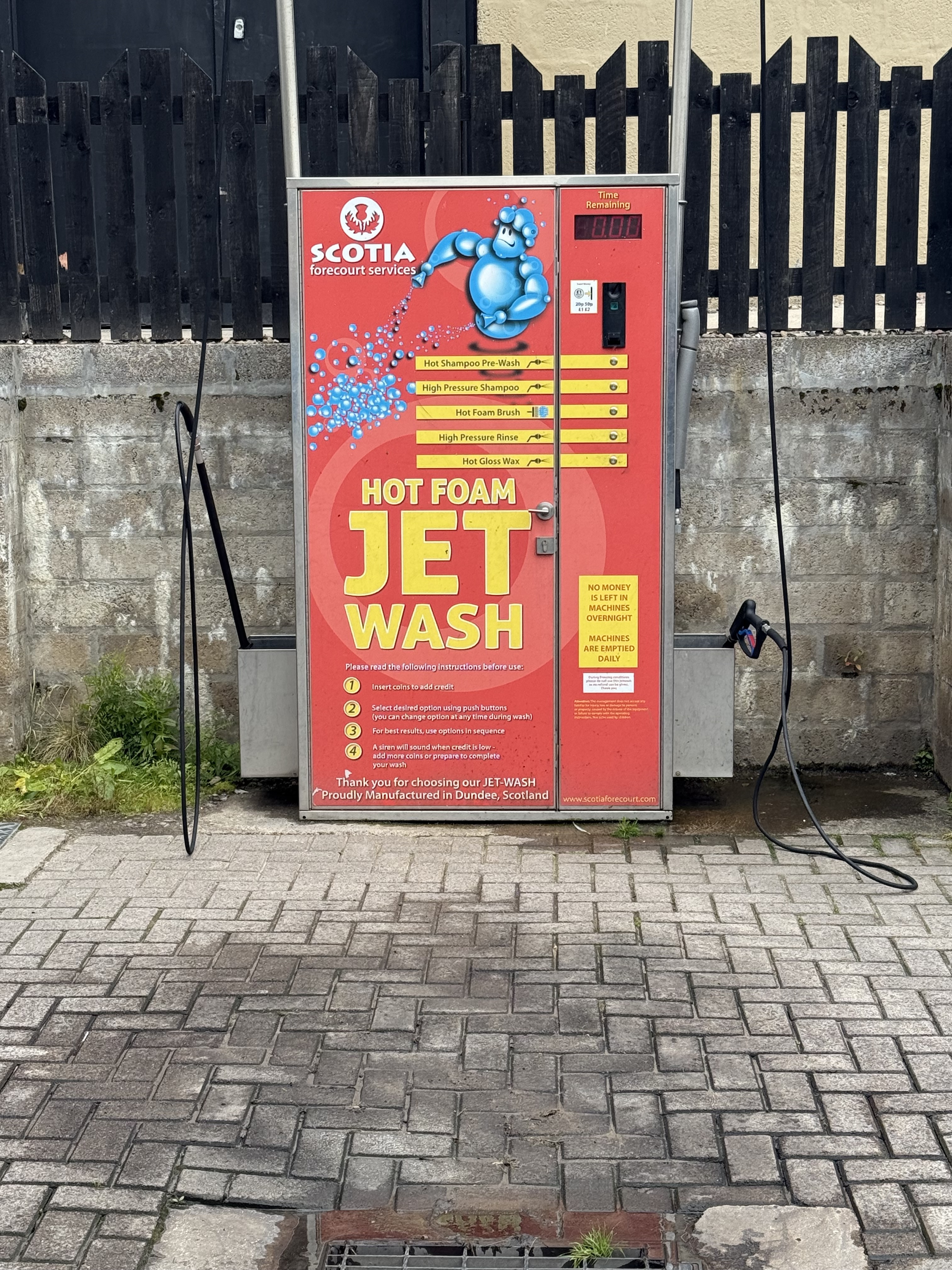 Jet wash on site